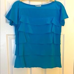 BANANA REPUBLIC SILK Ruffled Top